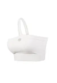Top crop cu decolteu pe un umar pentru fitness Adore - Alb