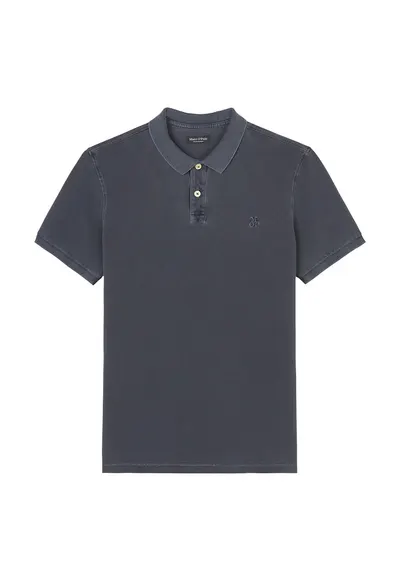 Tricou polo cu model uni - Albastru inchis