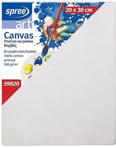 Pânză de pictură pe ramă Spree Art - 20 х 30 cm, 100% bumbac