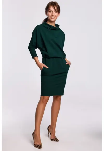 Rochie mulata cu maneci kimono - - Verde