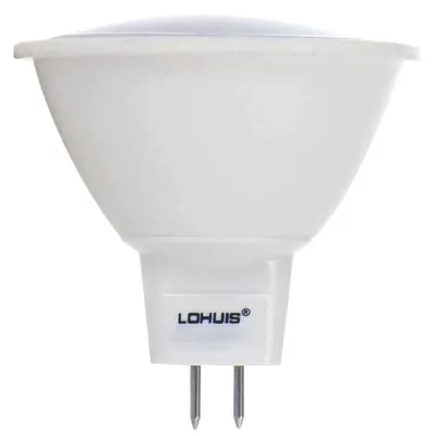 Bec LED LOHUIS, forma spot, GU5.3, 6.5W, 30000 ore, lumina rece