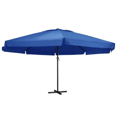 Gossi umbrela de soare cu stalp aluminiu, albastru azur, 500 cm