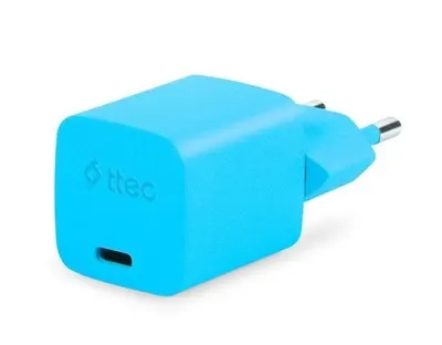 Încărcător ttec – GAN 20W, USB-C/USB-C, albastru