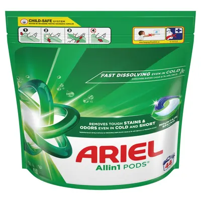 Capsule de rufe Ariel - Mountain Spring, All in One Pods, 44 spălări