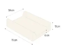 Saltea de infasat cu spate intarit si margini de protectie 50x70 cm Monstera Monkey