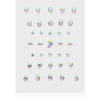 Diva & Nice Cosmetics Face Stones sticker-e faciale 35 buc