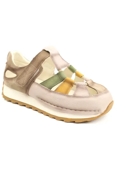 Pantofi dama primavara piele naturala KM9207 - Verde