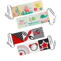 BabyOno Reversible Sensory Cloth Book 0m+ carte educativă contrastantă