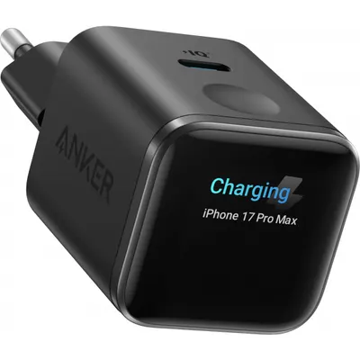 Incarcator Retea Anker Nano Display, 45W, 3A, 1 x USB-C, Negru A121DG11