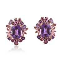 Cercei din aur roz cu pietre semipretioase de 19.6ct