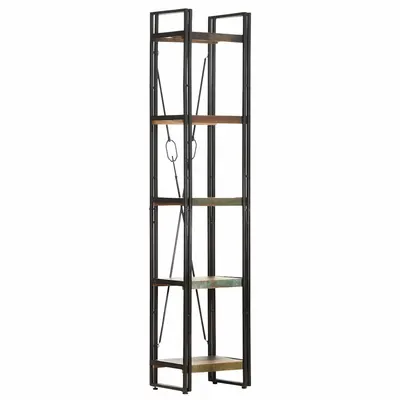 vidaXL Bibliotecă cu 5 rafturi, 40x30x180 cm, lemn masiv reciclat