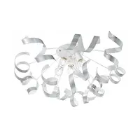 Corp de iluminat cu elemente metalice modelate si vopsite manual 5x40W Argintiu