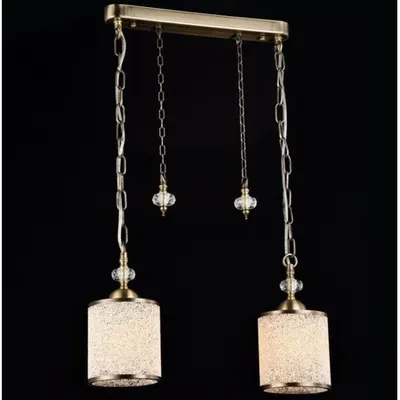 Lampa suspendata Fusion Sherbon,2 x E27,D.430,cm,H.250 cm,Bronz antic