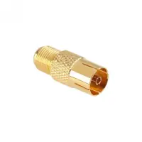 Adaptor auriu mufa TV coaxial la mufa F M-M, ZLA0601-1