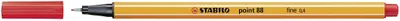Liner Stabilo Point 88 - roșu, 0,4 mm