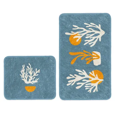 Covorașe de baie albastre 2 buc. 60x100 cm – Mila Home