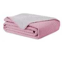Cuvertură roz/gri deschis matlasată din microfibră 220x240 cm Softa – Restilo