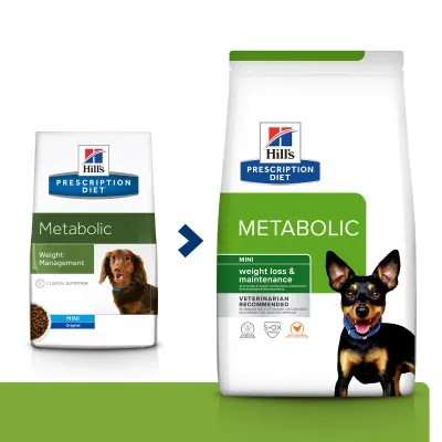 HILL'S Prescription Diet Metabolic Mini, dietă veterinară câini, hrană uscată, afecțiuni metabolice (obezitate) HILL'S Prescription Diet Metabolic Mini, dietă veterinară câini, hrană uscată, metabolism (obezitate si diabet), 6kg