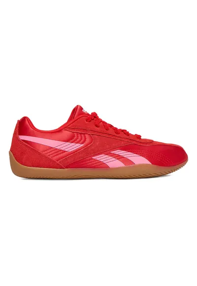 Pantofi sport dama - rosu - piele naturala si material textil