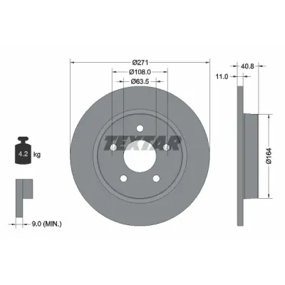 Disc frana TEXTAR 92239003