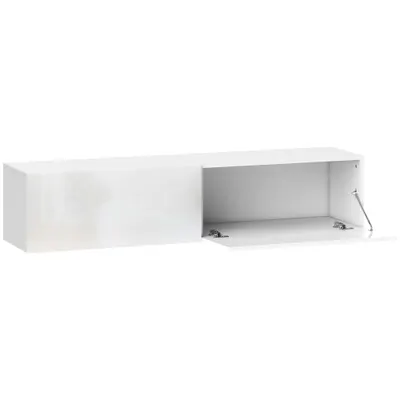 HOMCOM Dulap TV Suspendat pentru Televizoare de 45"-55"-65" cu 2 Dulapuri, Alb | Aosom Romania