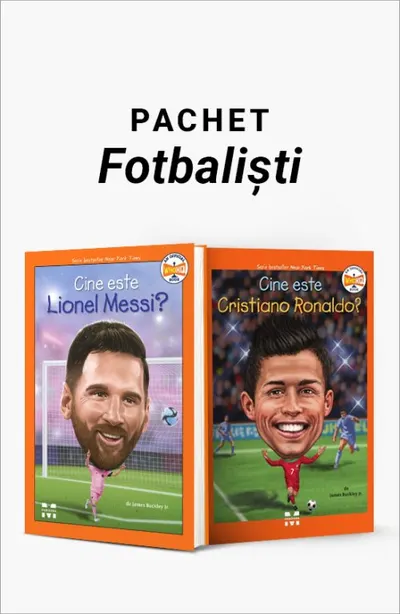Pachet Fotbaliști. Cine este Lionel Messi?/Cine este Cristiano Ronaldo?