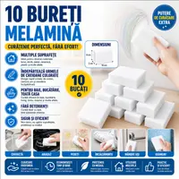 Bureti magici melamina - Set 10 bucati, 2x6x10cm, Alb
