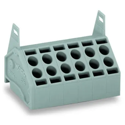 2-conductor PCB terminal block; 1.5 mm²; Pin spacing 5 mm; 2-pole; Push-in CAGE CLAMP®; 1,50 mm²; gray