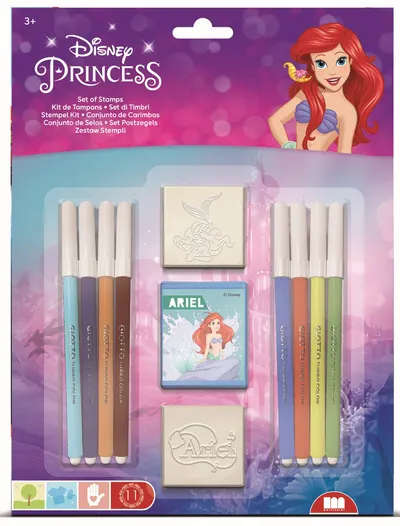 Set carioci Multiprint The Little Mermaid - 8 bucăți , cu 2 stampile
