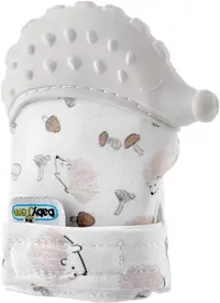 Mănușă de dentiție BabyJem - Hedgehog, ecru