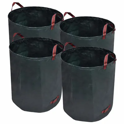 vidaXL Coșuri de gunoi 272 L 150 g/mp, 4 buc., Verde închis