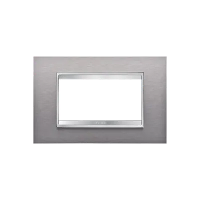 Placa ornament Chorus LUX - METAL - 6 module- BRUSHED STAINLESS STEEL - CHORUS