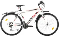 Bicicletă de munte cu viteze Velotec - Pro, 26", 480 mm, alb/roşu