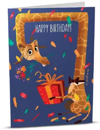 Felicitare iGreet - Girafa Happy Birthday