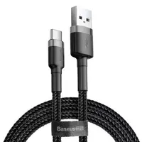 Cablu de date Baseus Cafule Tough Quality USB To Type-C QC3.0 2A 3m - CATKLF-UG1 - Negru-Gri