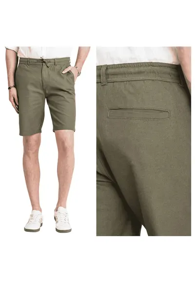 Pantaloni Scurti Barbati - Brad Shorts - Verde - Croi: Regular Fit - Stil: Drept - Verde - Verde
