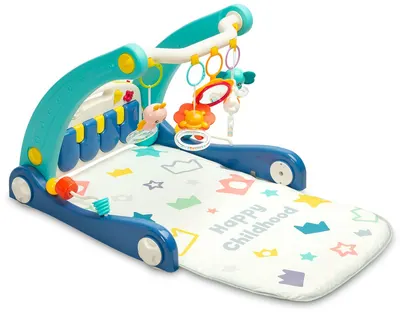 Un premergător pentru copii 2 în 1 cu suport muzical Caretero Toyz - Albastru