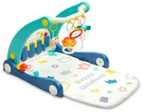 Un premergător pentru copii 2 în 1 cu suport muzical Caretero Toyz - Albastru
