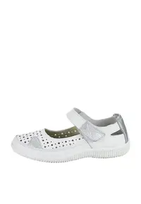 Balerini piele naturala Sorina alb/argintiu M5 14812 - Alb