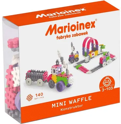Mini constructor de vafe pentru copii Marioinex - 140 piese