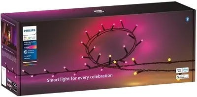 Becuri LED Philips - Hue Festavia, 500 bucăți, IP54, 28W, 40 m, colorate