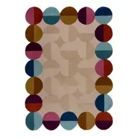 Covor bej țesut manual din lână 200x290 cm Mia Textured Scallop – Flair Rugs