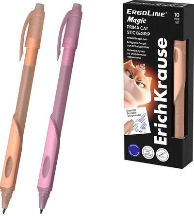 Pix cu gel ștergibil Erich Krause ErgoLine - Prima Cat, 0.5 mm, sortiment