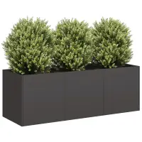 vidaXL Jardinieră neagră 120x40x40 cm, oțel laminat la rece