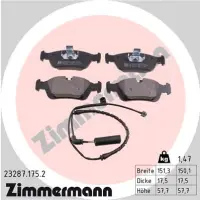 Set placute frana, frana disc ZIMMERMANN 23287.175.2