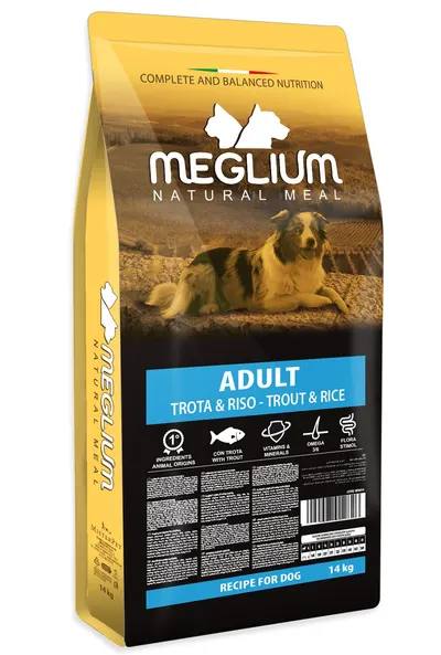 Meglium Dog Sensible FishRice 14kg: 24% proteină, 3300 Kcal/kg