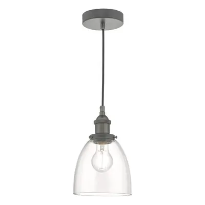 Lampa suspendata Arvin Pendant Antique Chrome & Glass