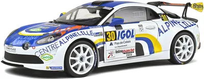 Model de colecție SOLIDO Curse: Mașini - Alpine A110 RGT Rallye du Touquet (2020)