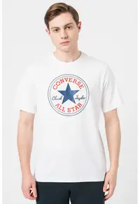 Tricou unisex de bumbac cu logo Go-To All Star - Rosu/Alb/Bleumarin