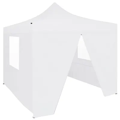 vidaXL Cort de petrecere pliabil cu 4 pereți, alb, 3 x 3 m, oțel